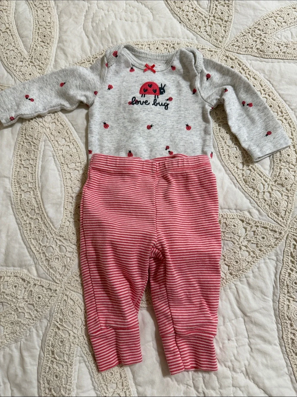 Set of 2 Carter's Baby 3-6 M Matching Sets / Top and Pants